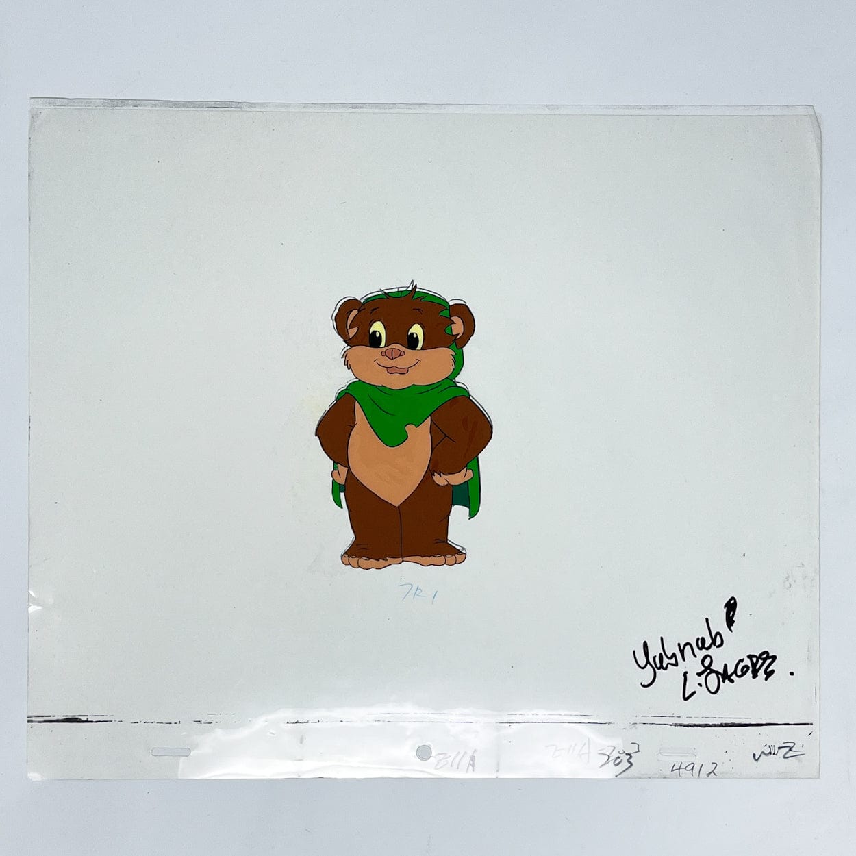 Vintage Nelvana Star Wars Non-Toy Ewoks Cartoon - Autographed Animation Cel C