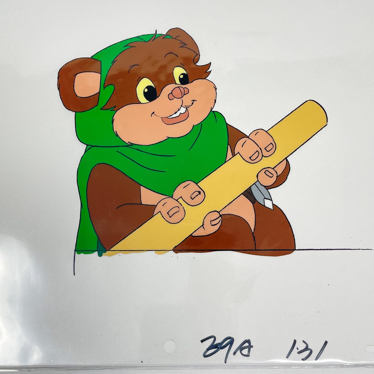 Star Wars Ewoks Paploo offers Cartoon Original Cel measures approximately 12” x 9”