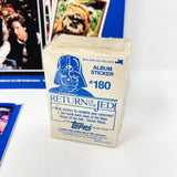 Vintage Panini Star Wars Non-Toy ROTJ Sticker Album, Complete Set and Sealed Pack - Topps (1983)