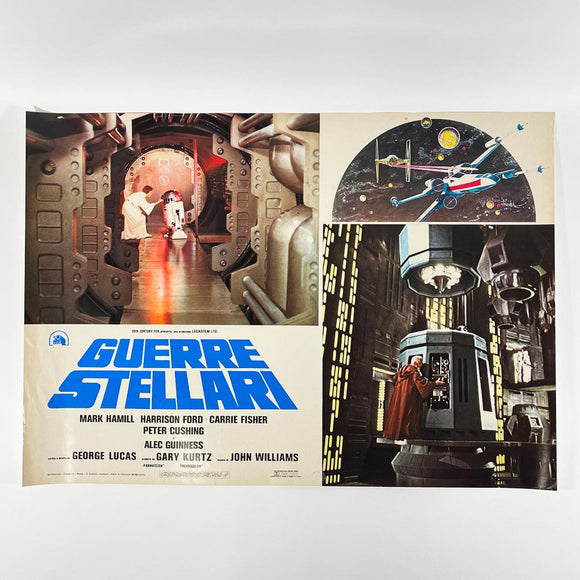 Vintage Proctor & Gamble Star Wars Ads Italian Photobusta Poster - Leia & R2 and Ben Shield Generator