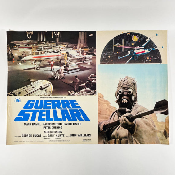Vintage Proctor & Gamble Star Wars Ads Italian Photobusta Poster - Tusken and Rebel Hangar