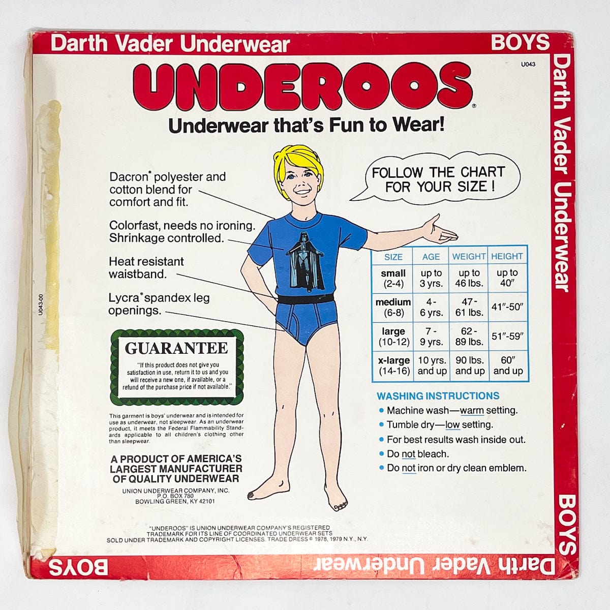 Vintage Underoos Star Wars Non-Toy Darth Vader Underoos - Package(1980)