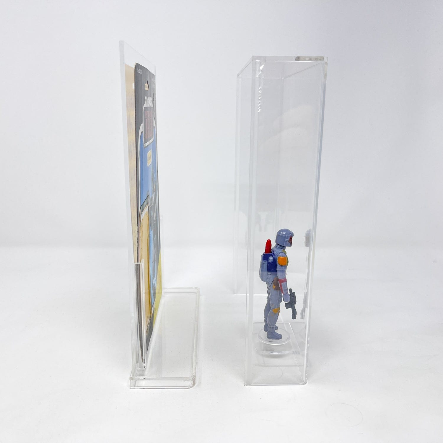 carded action figure display case Acrylic Cases for Loose Star Wars Figure and Cardback Kenner Vintage – 4th Moon Toys
