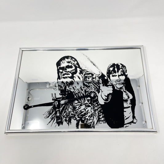 Vintage Bootleg Star Wars Ads Han Solo % Chewbacca Carnival Mirror (1977)