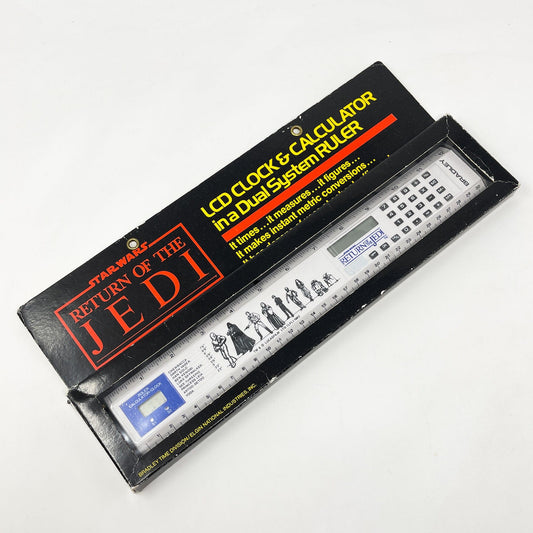 Vintage Bradley Star Wars Non-Toy ROTJ Clock & Calculator Ruler - MIB