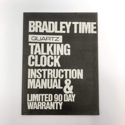 Bradley Talking Clock (R2 & C-3PO) Instruction Manual