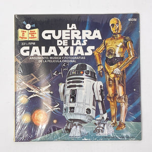 Vintage Buena Vista Star Wars Vinyl Guerra de las Galaxias Read-A-Long Book & Record - Mexico (1979) Sealed