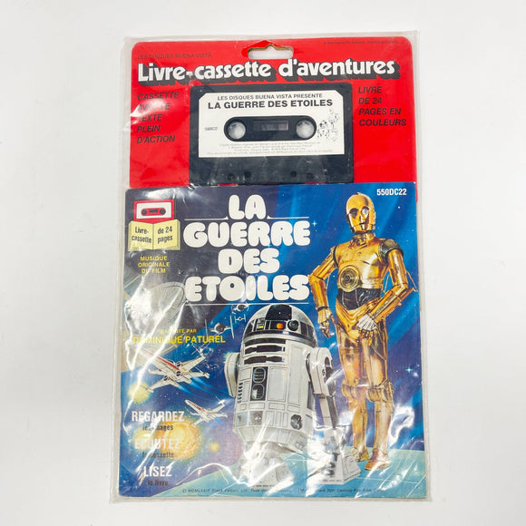 Vintage Buena Vista Star Wars Vinyl Guerre Des Etoiles Read-A-Long Book & Tape - Sealed Canadian