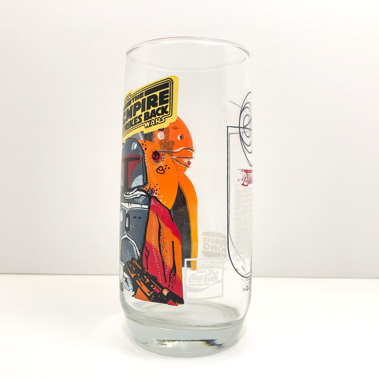 Burger King Empire Strikes Back Darth Vader and Boba Fett Glass