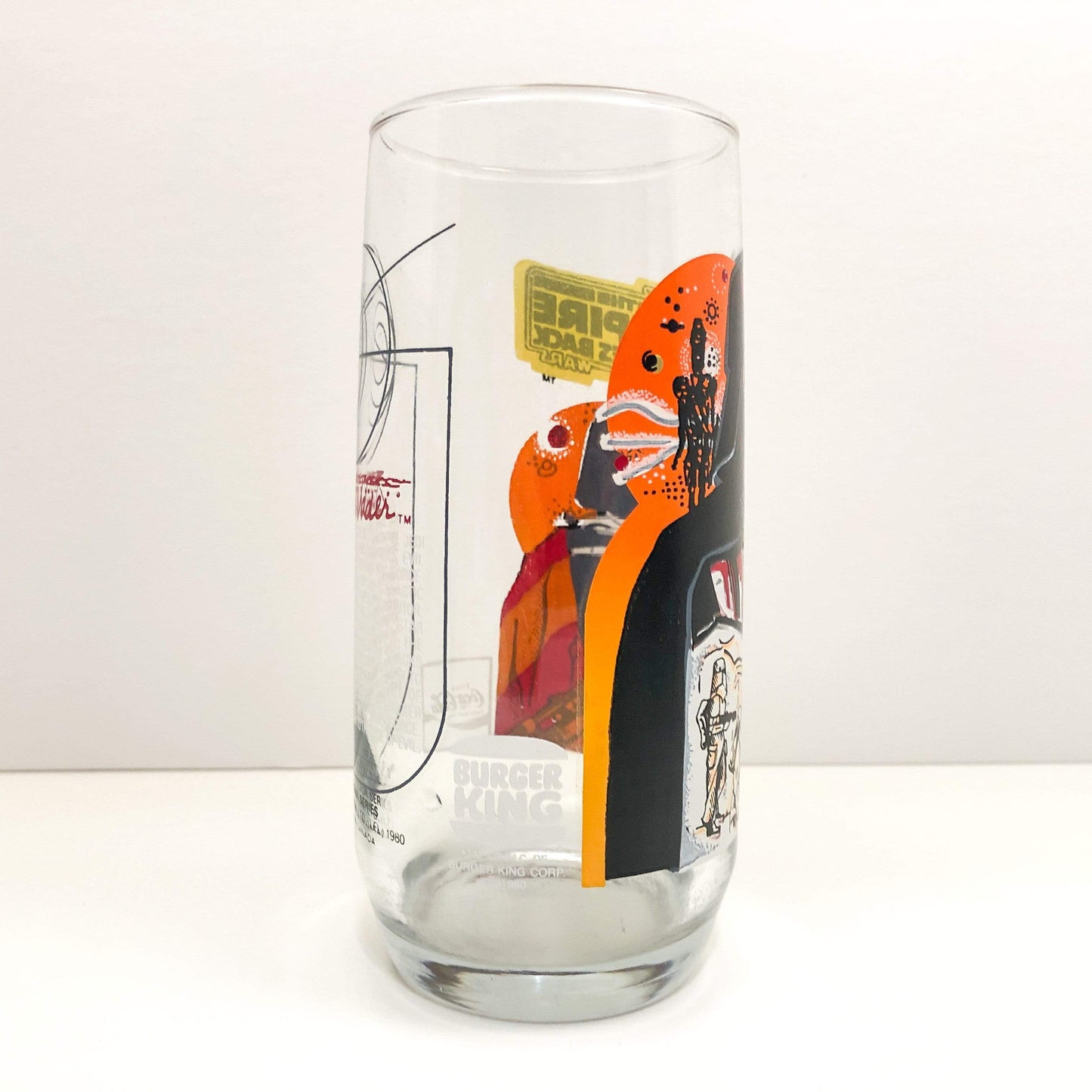 Burger King Empire Strikes Back Darth Vader and Boba Fett Glass