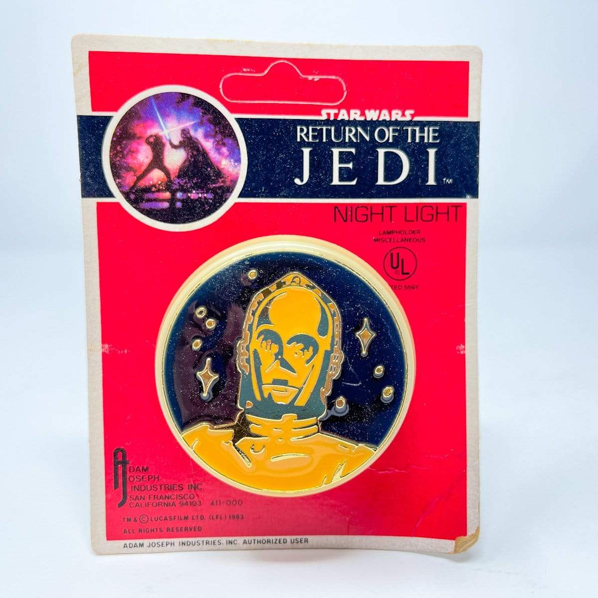 Vintage Butterfly Originals Star Wars Non-Toy C-3PO ROTJ Night Light - Sealed in Package (1983)