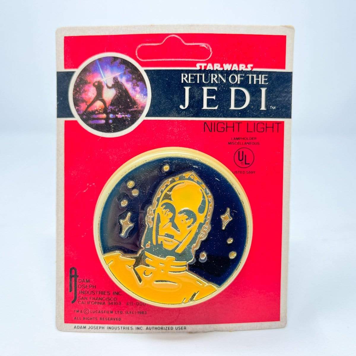Vintage Butterfly Originals Star Wars Non-Toy C-3PO ROTJ Night Light - Sealed in Package (1983)