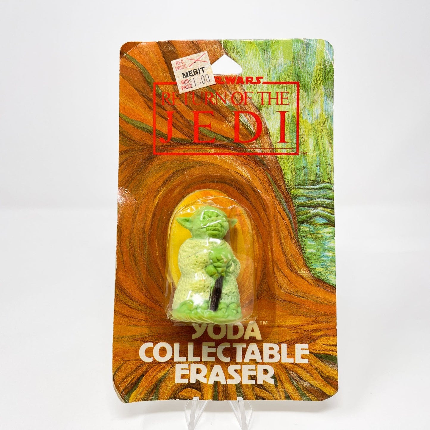 Vintage Butterfly Originals Star Wars Non-Toy Yoda Eraser - Sealed in Package (1983)