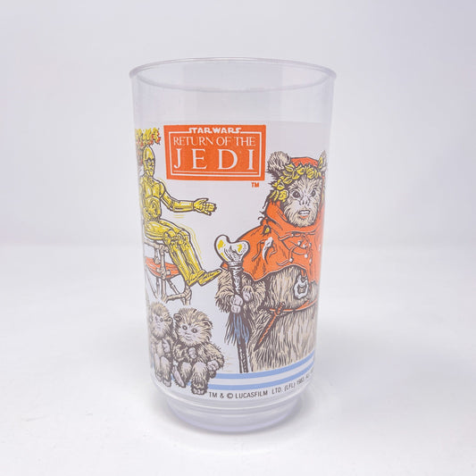 Vintage Coca-Cola Star Wars Non-Toy Burger King Massachusetts ROTJ Plastic Cup - Ewoks