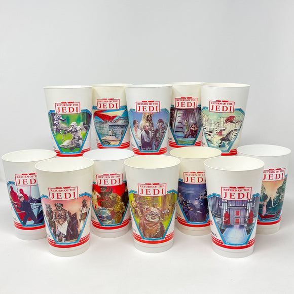 Vintage Coca-Cola Star Wars Non-Toy Canadian 7-11 ROTJ Cups - Set of 12