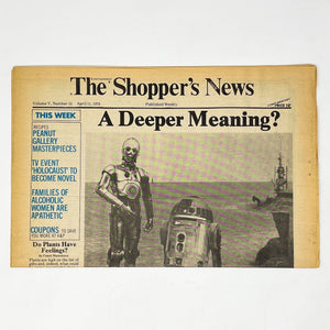 Vintage Cracked Star Wars Non-Toy The Shopper's News Paper (1978)