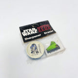 Vintage Crystal Craft Star Wars Non-Toy R2-D2 Pencil Sharpener & Jabba Eraser - Australian Package (1983)