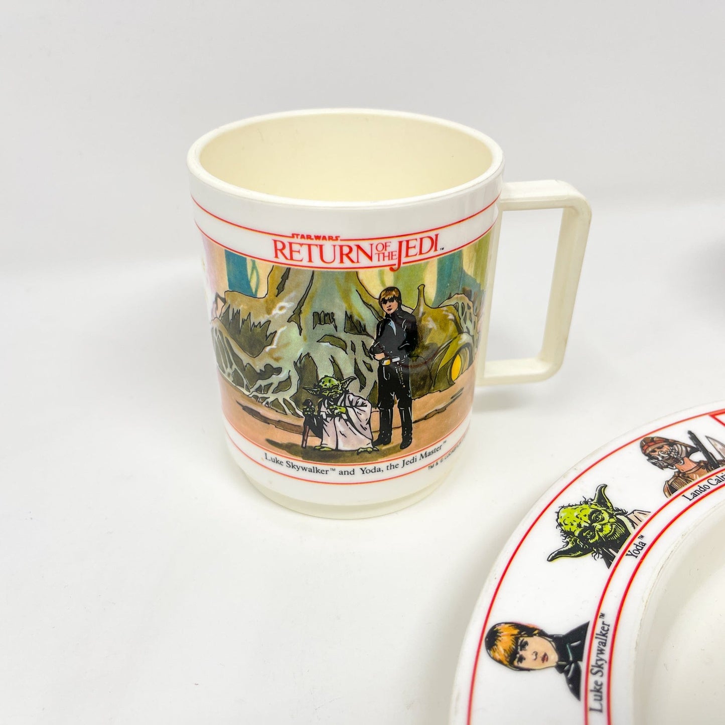 Vintage Deka Star Wars Non-Toy Return of the Jedi Plate and Mugs