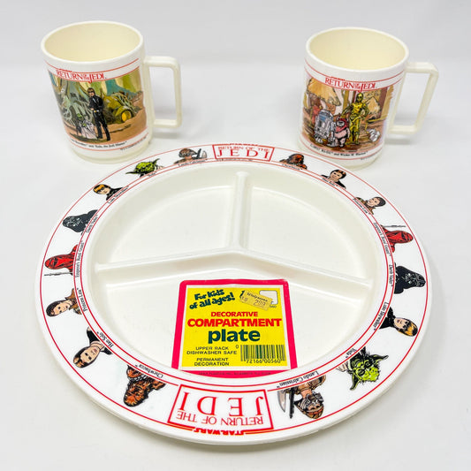 Vintage Deka Star Wars Non-Toy Return of the Jedi Plate and Mugs