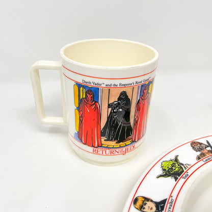 Vintage Deka Star Wars Non-Toy Return of the Jedi Plate and Mugs