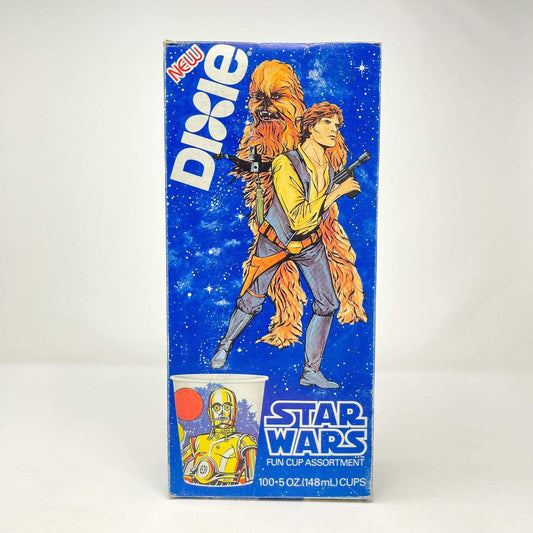Vintage Dixie Cups Star Wars Food Dixie Cups Box - Star Wars Han & Chewie (1980)