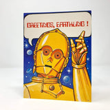 Vintage Drawing Board Star Wars Non-Toy C-3PO Greeting Card w/ Envelope