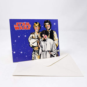 Vintage Drawing Board Star Wars Non-Toy Luke, Leia and Han Blank Greeting Card w/ Envelope