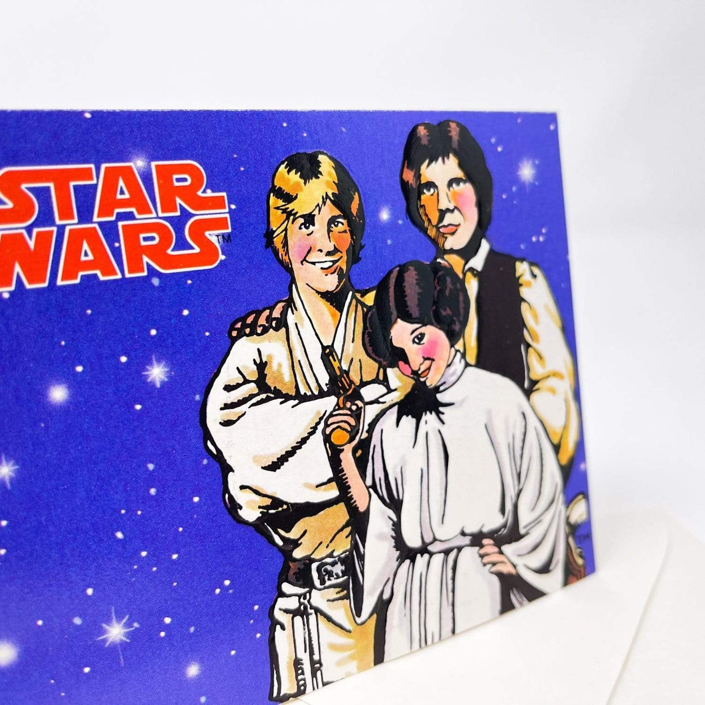 Vintage Drawing Board Star Wars Non-Toy Luke, Leia and Han Blank Greeting Card w/ Envelope