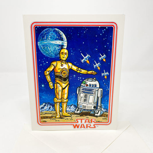 Vintage Drawing Board Star Wars Non-Toy R2-D2 and C-3PO Greeting Card w/ Envelope