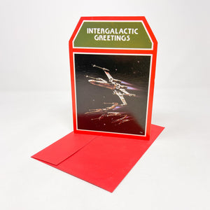 Vintage Drawing Board Star Wars Non-Toy X-Wings Christmas Greeting Card w/ Envelope