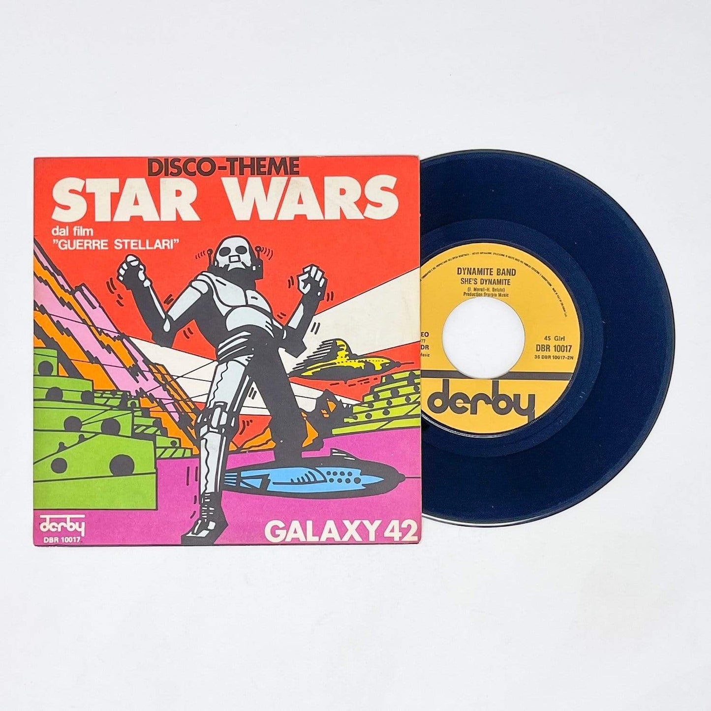 Vintage Foreign Vinyl Star Wars Non-Toy Star Wars Disco Theme 7" Record - Galaxy 42 - Italy (1977)