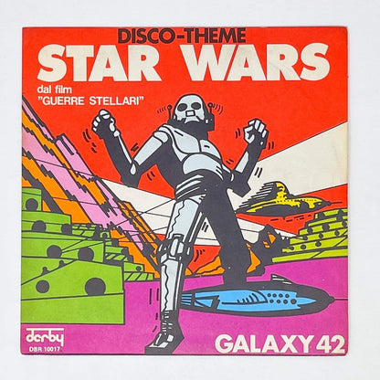 Vintage Foreign Vinyl Star Wars Non-Toy Star Wars Disco Theme 7" Record - Galaxy 42 - Italy (1977)