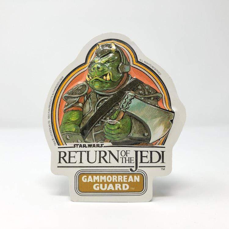 Vintage Star Wars Gammorrean Guard Vacformed Sticker ROTJ Fun Products ...