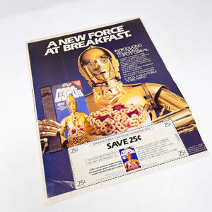 Vintage General Mills Star Wars Ads C-3PO's Cereal Print Ad with Coupon - USA (1984)