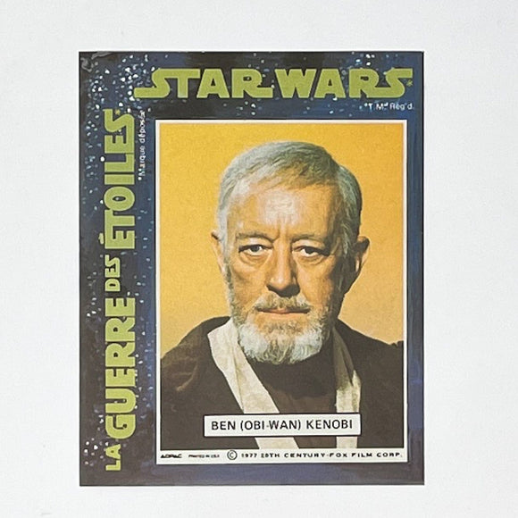 Vintage General Mills Star Wars Trading Cards General Mills Canada Sticker Star Wars Ben Kenobi (1977)