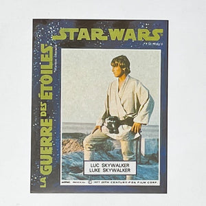 Vintage General Mills Star Wars Trading Cards General Mills Canada Sticker Star Wars Luke Skywalker (1977)