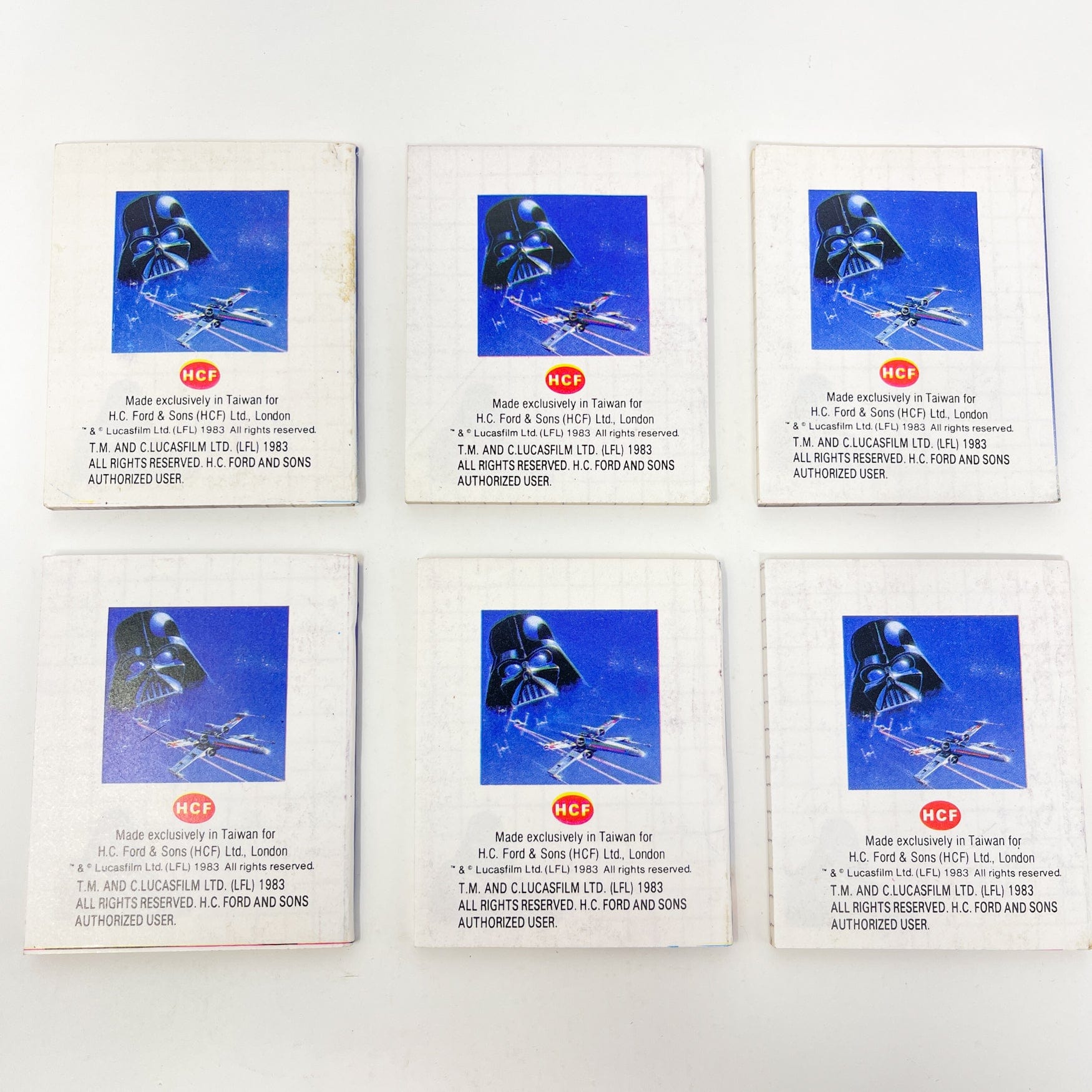 Vintage HCF Star Wars Non-Toy Mini Memo Books - UK