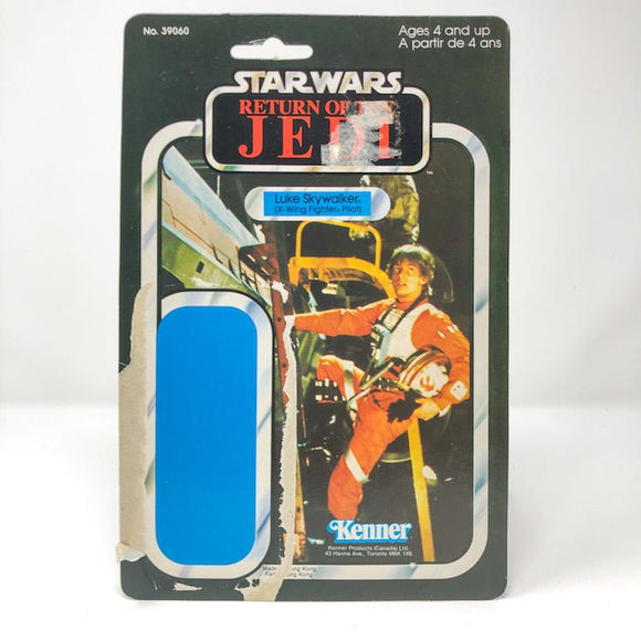 Vintage Kenner Canada Star Wars Cardback Luke Skywalker X-Wing Pilot Canadian ROTJ 77-back Cardback