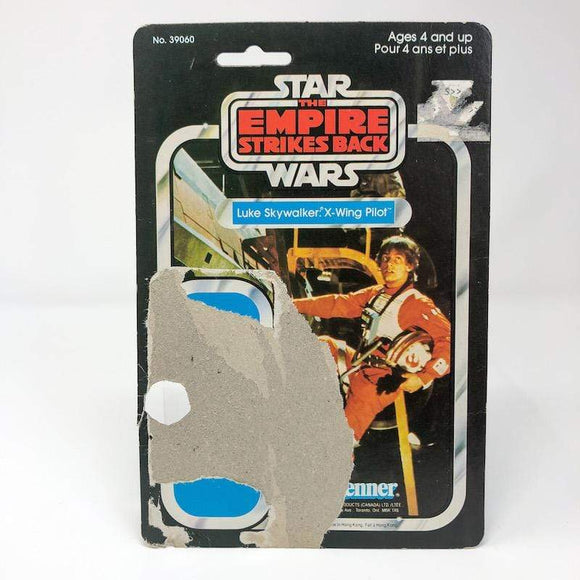 Vintage Kenner Canada Star Wars Cardback Luke X-Wing Pilot Canadian ESB Cardback (21-back) - cut pop