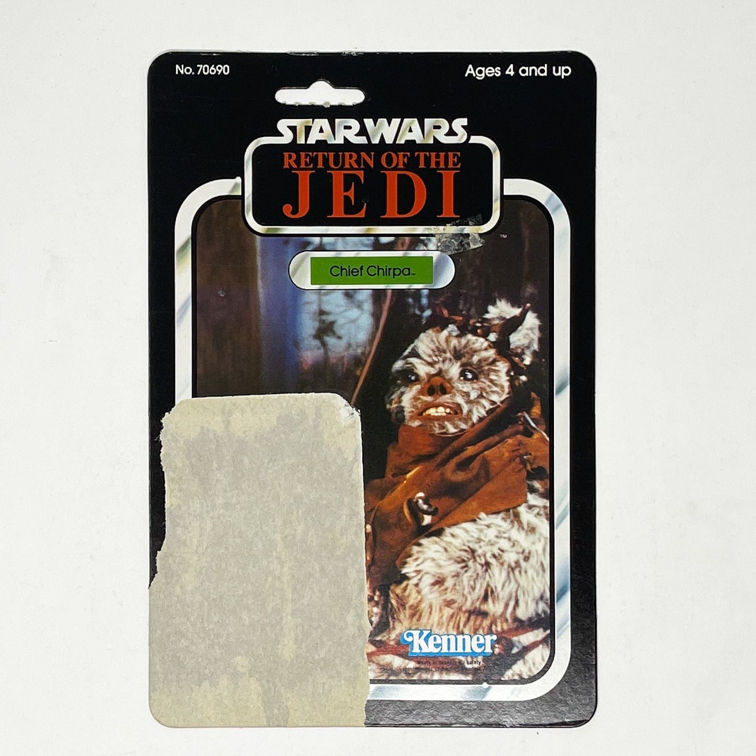 Vintage Kenner Star Wars Cardback Chief Chirpa ROTJ Cardback (77-back)