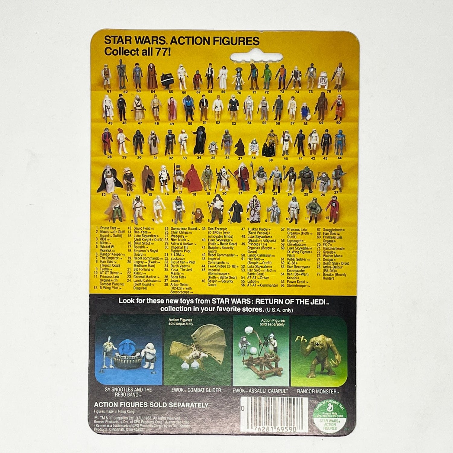 Vintage Kenner Star Wars Cardback Chief Chirpa ROTJ Cardback (77-back)