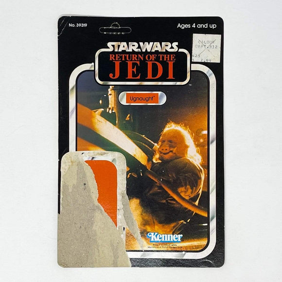 Vintage Kenner Star Wars Cardback Ugnaught ROTJ Cardback (65-back)