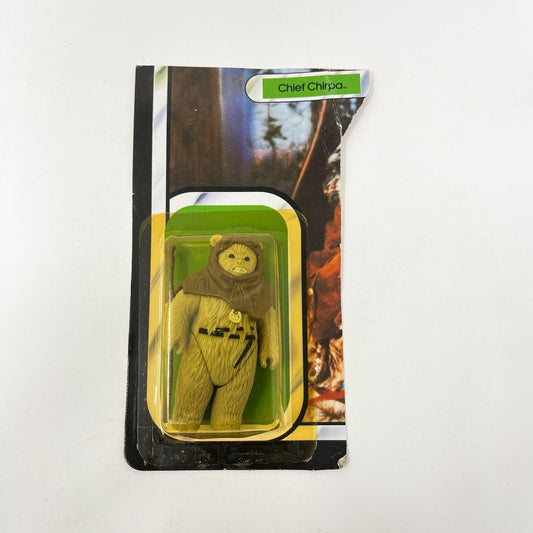 Vintage Kenner Star Wars MOC Chief Chirpa Cut Card ROTJ 77-back