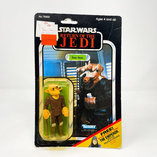 Vintage Kenner Star Wars MOC Ree-Yees ROTJ 65C Back - Mint on Card