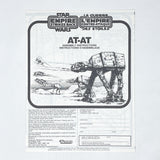 Vintage Kenner Star Wars Paper ESB AT-AT Instructions - Kenner Canada