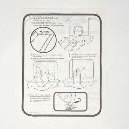 Vintage Kenner Star Wars Paper ESB Cloud City Playset Instructions - Kenner Canada