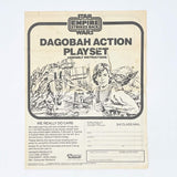 Vintage Kenner Star Wars Paper ESB Degobah Playset Instructions