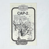 Vintage Kenner Star Wars Paper ESB Mini-Rig CAP-2 Instructions - Kenner Canada