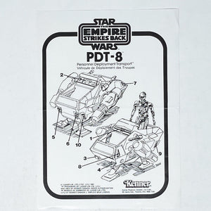 Vintage Kenner Star Wars Paper ESB Mini-Rig PDT-8 Instructions - Kenner Canada