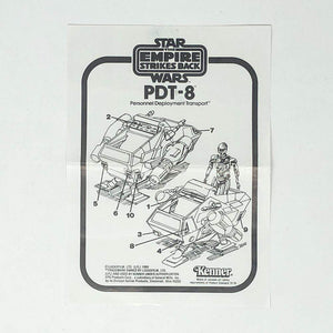 Vintage Kenner Star Wars Paper ESB PDT-8 Mini-Rig Instructions